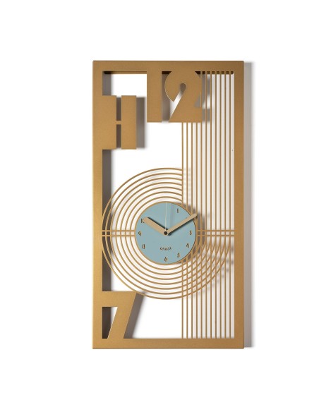 Arti & Mestieri - Orologio classico Gropius-40x75h cm-oro laccato/verde marino
