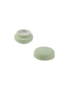 Rituali Domestici - Sofficeluce Candela Verde Cop S Stoneware 8*8*5.3CM