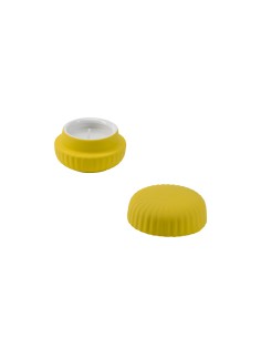 Rituali Domestici - Sofficeluce Candela Gialla Cop S Stoneware 8*8*5.3CM