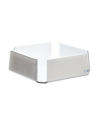Vesta Home - Portatovaglioli Grande Like Water·tortora Monosatinato·21,5 X 21,5 X 7,5 H Th. 5 Mm