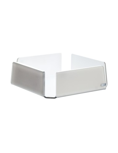 Vesta Home - Portatovaglioli Medio Like Water·tortora Monosatinato·18,5 X 18,5 X 6 H Th. 5 Mm