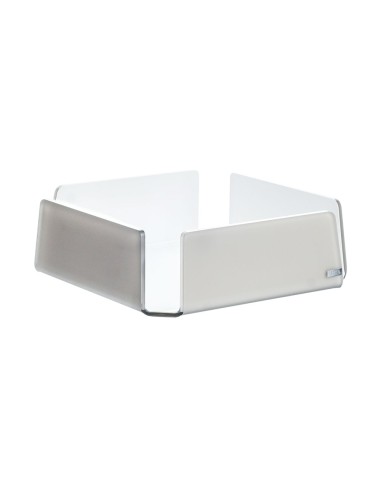 Vesta Home - Portatovaglioli Medio Like Water·tortora Monosatinato·18,5 X 18,5 X 6 H Th. 5 Mm