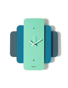 Arti & Mestieri - Orologio da parete Empire-28x30h cm-petrolio/blu oltremare/verde acqua 2