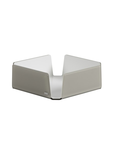 Vesta Home - Portatovaglioli Medio Like Water·tortora Monosatinato·18,5 X 18,5 X 6 H Th. 5 Mm