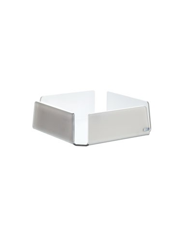 Vesta Home - Portatovaglioli Medio Like Water·tortora Monosatinato·18,5 X 18,5 X 6 H Th. 5 Mm