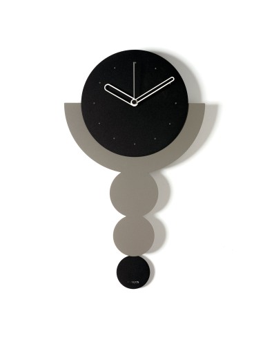 Arti & Mestieri - Orologio a pendolo Trilogy-29x49,5h cm-nero/fango/nero