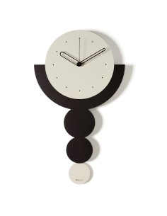 Arti & Mestieri - Orologio a pendolo Trilogy-29x49,5h cm-avorio/ nero/avorio