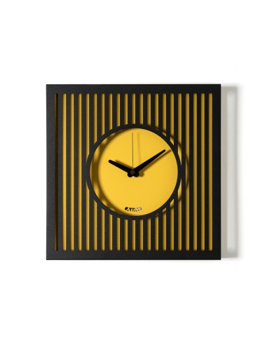 Arti & Mestieri - Orologio da parete elegante Tiffany piccolo-35x35h cm-nero/ocra