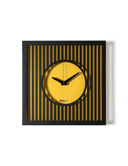 Arti & Mestieri - Orologio da parete elegante Tiffany piccolo-35x35h cm-nero/ocra