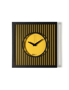 Arti & Mestieri - Orologio da parete elegante Tiffany piccolo-35x35h cm-nero/ocra 2
