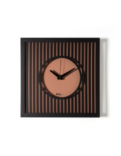 Arti & Mestieri - Orologio da parete elegante Tiffany piccolo-35x35h cm-nero/mocha