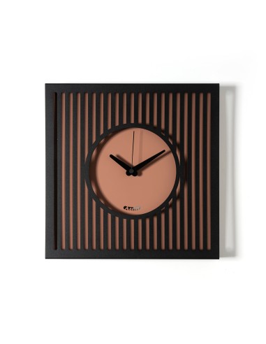 Arti & Mestieri - Orologio da parete elegante Tiffany piccolo-35x35h cm-nero/mocha