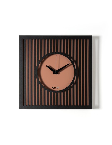 Arti & Mestieri - Orologio da parete elegante Tiffany piccolo-35x35h cm-nero/mocha
