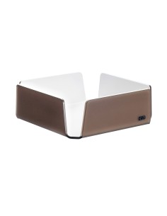 Vesta Home - Portatovaglioli Grande Like Water·marrone Monosatinato·21,5 X 21,5 X 7,5 H Th. 5 Mm 2