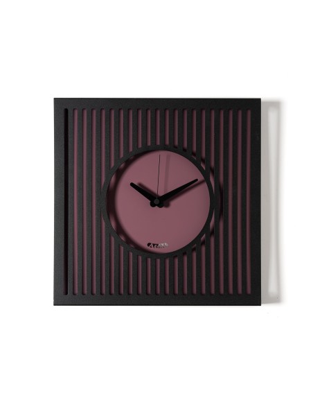 Arti & Mestieri - Orologio da parete elegante Tiffany piccolo-35x35h cm-nero/ametista