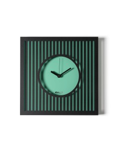 Arti & Mestieri - Orologio da parete elegante Tiffany piccolo-35x35h cm-nero/verde acqua 2