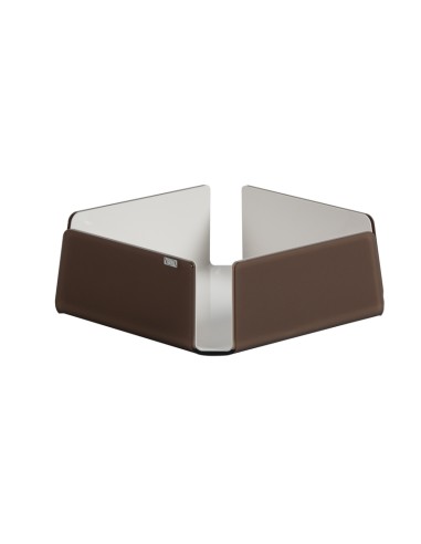 Vesta Home - Portatovaglioli Grande Like Water·marrone Monosatinato·21,5 X 21,5 X 7,5 H Th. 5 Mm