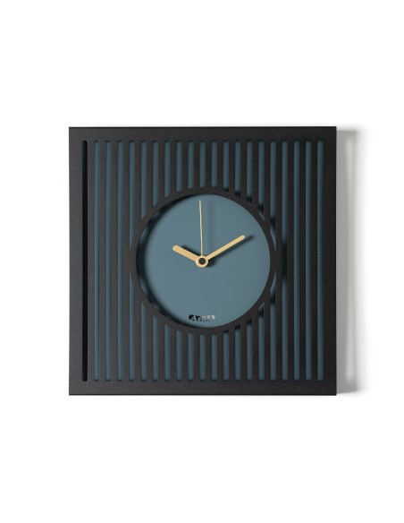 Arti & Mestieri - Orologio da parete elegante Tiffany piccolo-35x35h cm-nero/petrolio