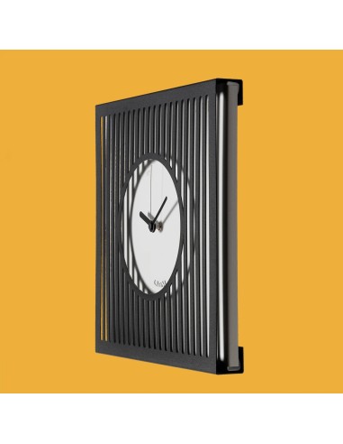 Arti & Mestieri - Orologio da parete elegante Tiffany piccolo-35x35h cm-nero/bianco marmo