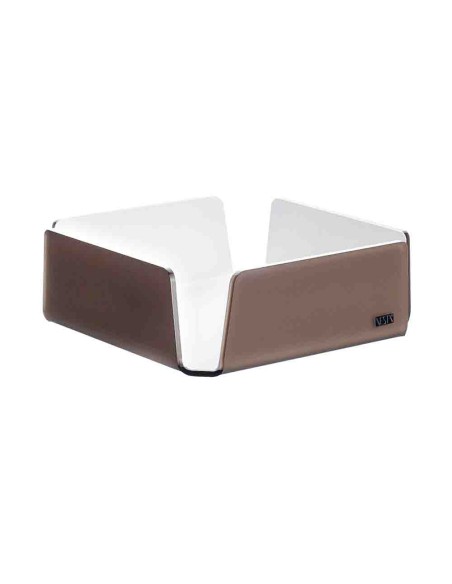 Vesta Home - Portatovaglioli Grande Like Water·marrone Monosatinato·21,5 X 21,5 X 7,5 H Th. 5 Mm
