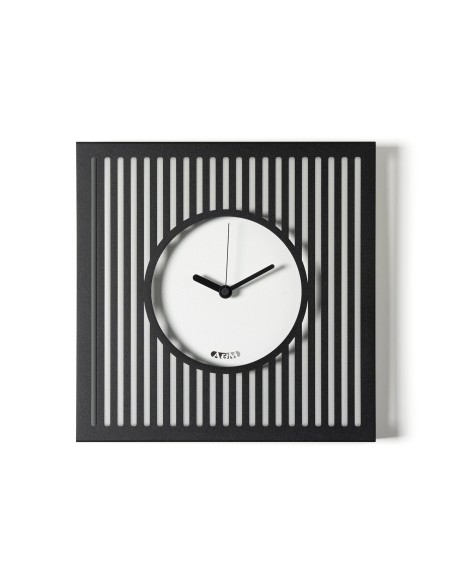 Arti & Mestieri - Orologio da parete elegante Tiffany piccolo-35x35h cm-nero/bianco marmo