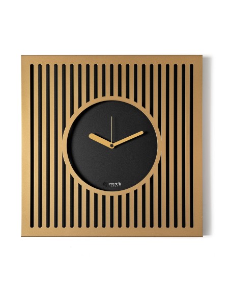 Arti & Mestieri - Orologio da parete elegante Tiffany grande-50x50h cm-oro laccato/nero