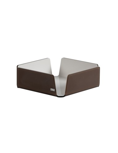 Vesta Home - Portatovaglioli Medio Like Water·marrone Monosatinato·18,5 X 18,5 X 6 H Th. 5 Mm