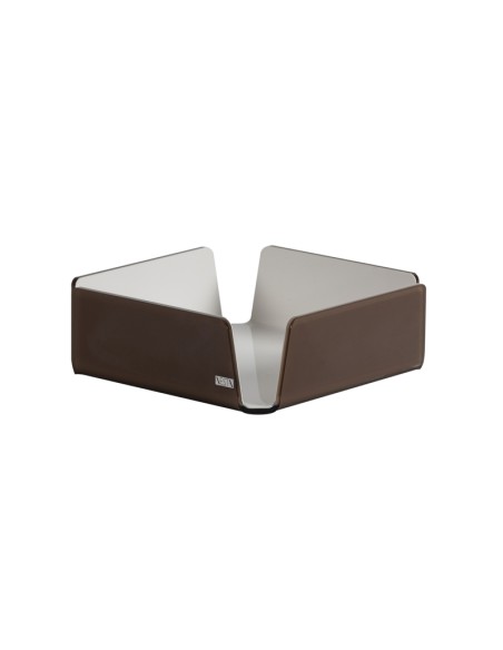 Vesta Home - Portatovaglioli Medio Like Water·marrone Monosatinato·18,5 X 18,5 X 6 H Th. 5 Mm