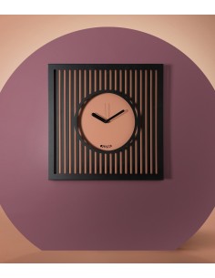 Arti & Mestieri - Orologio da parete elegante Tiffany grande-50x50h cm-nero/mocha 2