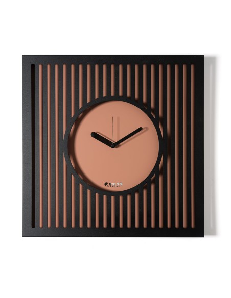 Arti & Mestieri - Orologio da parete elegante Tiffany grande-50x50h cm-nero/mocha