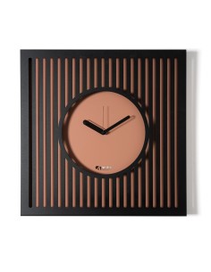 Arti & Mestieri - Orologio da parete elegante Tiffany grande-50x50h cm-nero/mocha