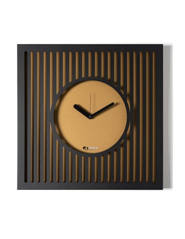 Arti & Mestieri - Orologio da parete elegante Tiffany grande-50x50h cm-nero/oro laccato
