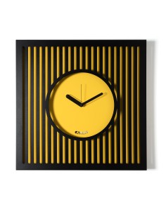 Arti & Mestieri - Orologio da parete elegante Tiffany grande-50x50h cm-nero/ocra
