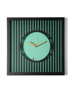 Arti & Mestieri - Orologio da parete elegante Tiffany grande-50x50h cm-nero/verde acqua