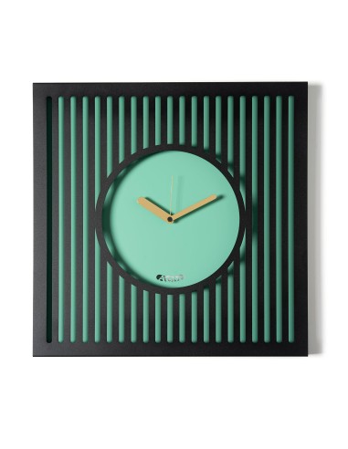 Arti & Mestieri - Orologio da parete elegante Tiffany grande-50x50h cm-nero/verde acqua