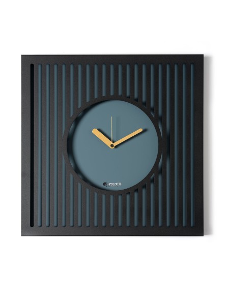 Arti & Mestieri - Orologio da parete elegante Tiffany grande-50x50h cm-nero/petrolio