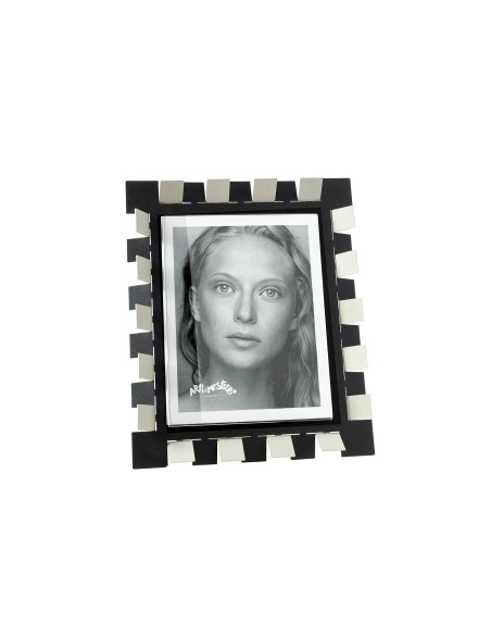 Arti & Mestieri - Portafoto Vertigo piccolo-avorio/nero 18x23h cm (10x15 formato foto)