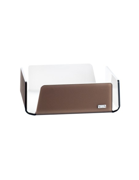 Vesta Home - Portatovaglioli Medio Like Water·marrone Monosatinato·18,5 X 18,5 X 6 H Th. 5 Mm
