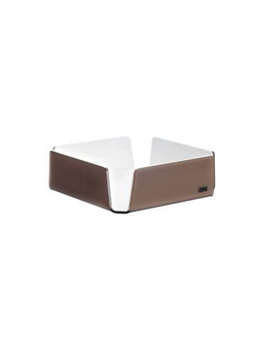 Vesta Home - Portatovaglioli Medio Like Water·marrone Monosatinato·18,5 X 18,5 X 6 H Th. 5 Mm