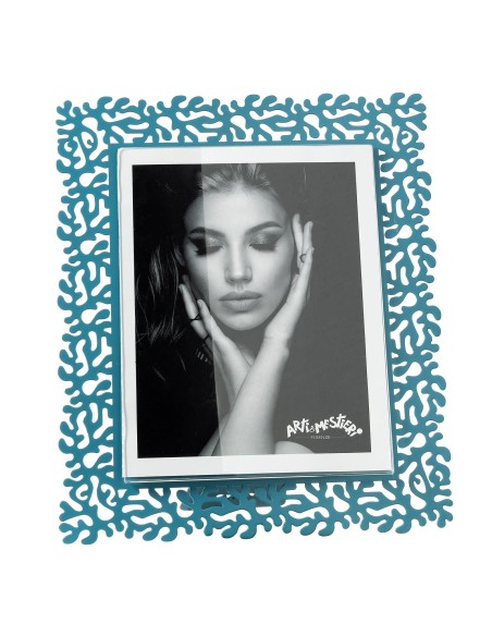 Arti & Mestieri - Portafoto Corallo maxi-29,3x34h cm (20x25 formato foto)-blu oltremare