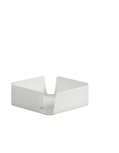 Vesta Home - Portatovaglioli Grande Like Water·bianco Monosatinato·21,5 X 21,5 X 7,5 H Th. 5 Mm