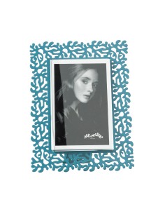 Arti & Mestieri - Portafoto Corallo grande-21,6x26,4h cm (13x18 cm formato foto)-blu oltremare