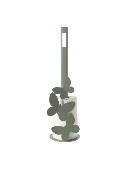 Arti & Mestieri - Porta carta igienica da terra Farfalle-⌀-giada 15x50h cm