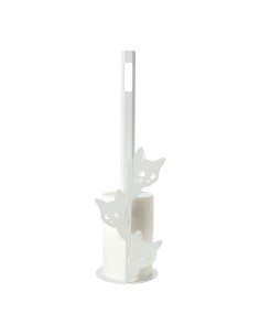 Arti & Mestieri - Porta carta igienica da terra Silvestro-bianco marmo ⌀ 15x50h cm