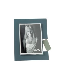 Arti & Mestieri - Portafoto di design Bliko piccolo-16,5x21,5h cm (10x15 formato foto)-petrolio/giada 2