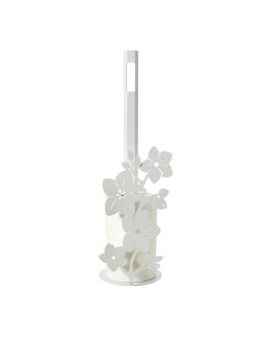 Arti & Mestieri - Porta carta igienica da terra Fior di Loto-bianco marmo ⌀ 15x50h cm 2