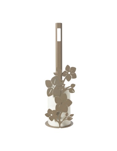 Arti & Mestieri - Porta carta igienica da terra Fior di Loto-beige ⌀ 15x50h cm