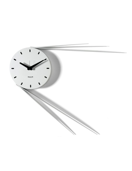 Arti & Mestieri - Orologio da parete di design Traslo-56x43,5h cm (quadrante di-bianco marmo ⌀ 20 cm)