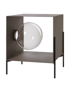 Arti & Mestieri - Mobile da soggiorno di design Globe piccolo-53,2 x-fango/nero 40P x 60H cm (30 cm di diametro per la sfera)
