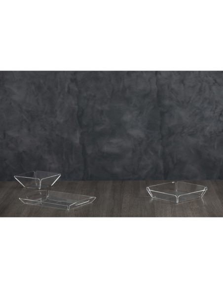 Vesta Home - Cestino Pane Like Water·trasparente·21 X 21 X 7,5 H Th. 5 Mm
